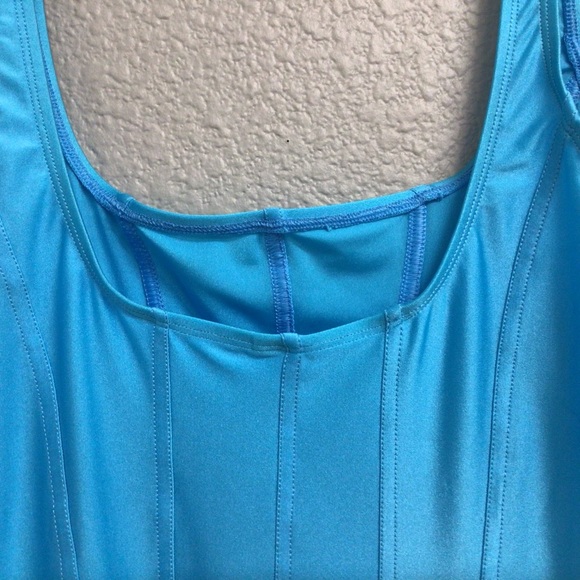 SHANI SHEMER Zoe Lycra Mini Dress Bodycon Turquoise - Picture 11 of 12